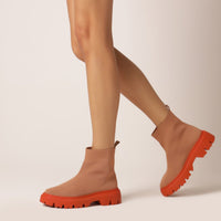 BOTA KNIT PALHA / ORANGE