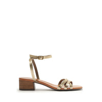 SANDALIA ATANADO METAL OURO