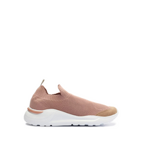 TENIS KNIT / COW SUEDE ROSA / TAUPE