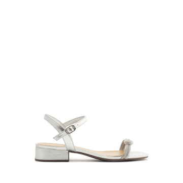 SANDALIA ECO NAPA METAL PRATA / CRISTAL