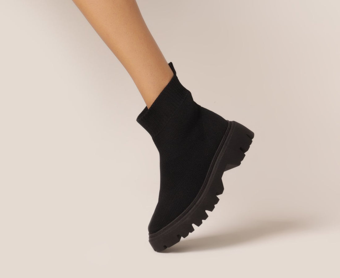 BOTA KNIT PRETO