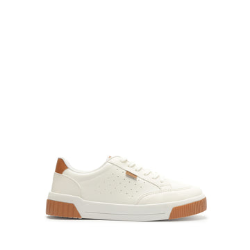 TENIS ECO NAPA BIANCO / CANELA
