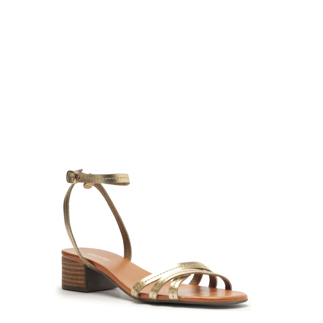 SANDALIA ATANADO METAL OURO