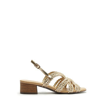 SANDALIA ECO NAPA METAL OURO