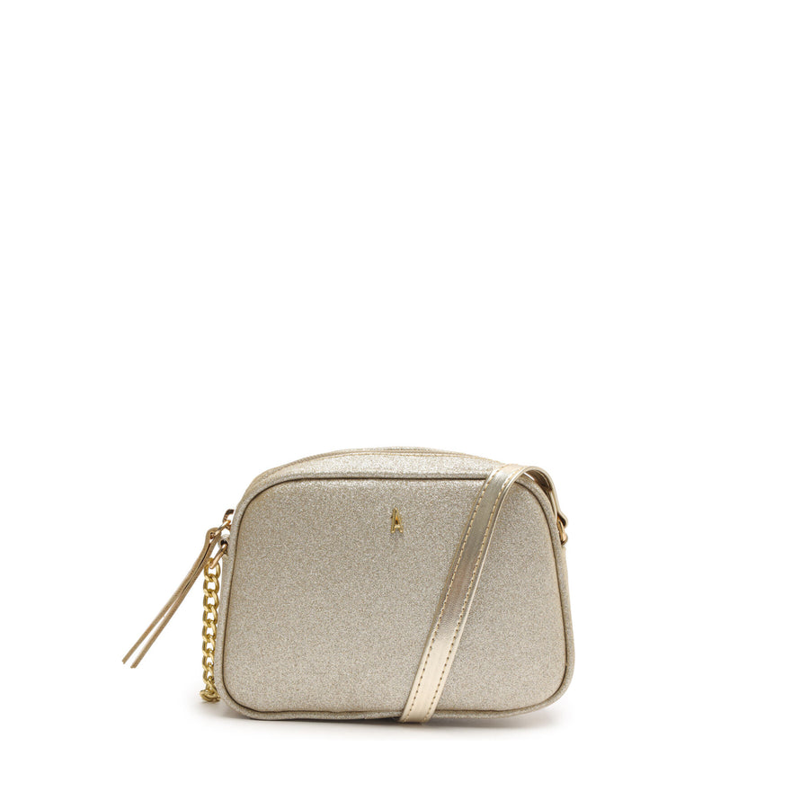 CARTERA ECO NAPA / GLITTER OURO LIGHT