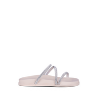 RASTEIRA ENFEITE NUDE / PLATINA / CRISTAL