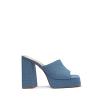 PLATAFORMA TECIDO JEANS