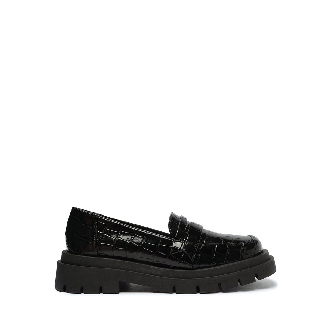 MOCASIN ECO CROCCO / ECO VERNIZ  PRETO