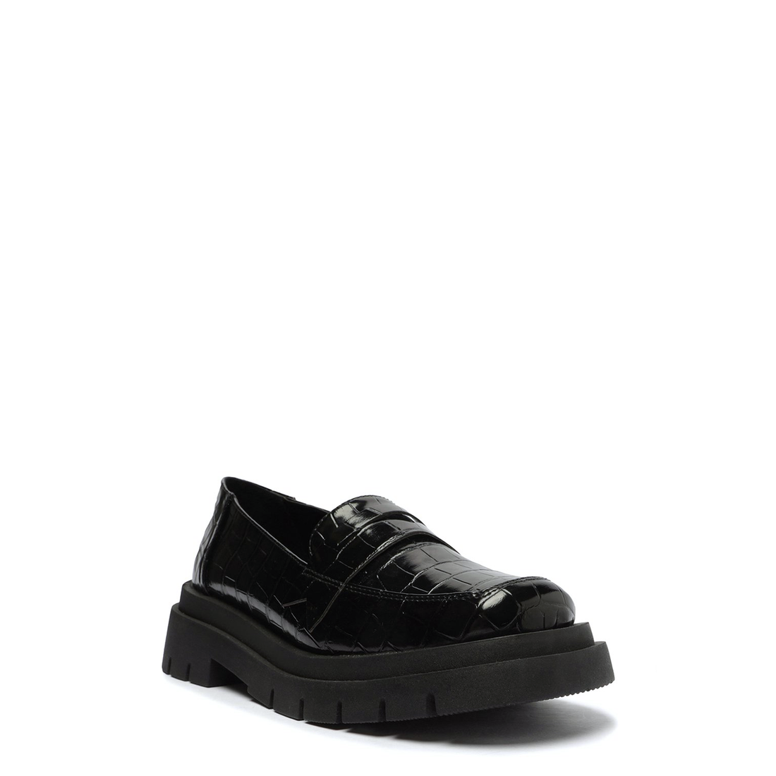 MOCASIN ECO CROCCO / ECO VERNIZ  PRETO