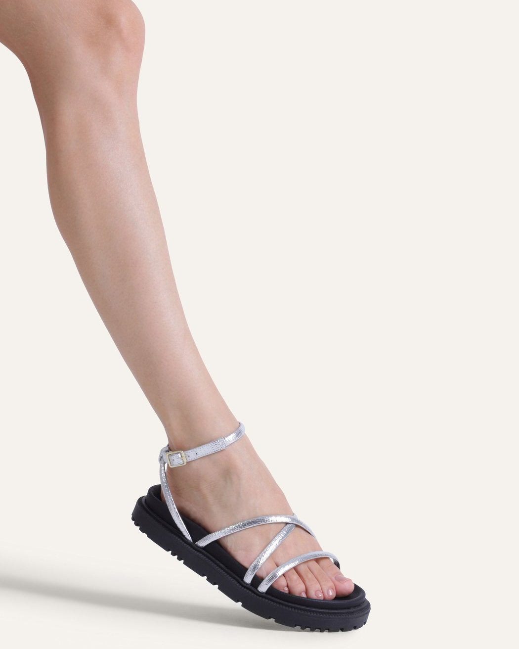 RASTEIRA ECO LEZARD PRATA / PRETO