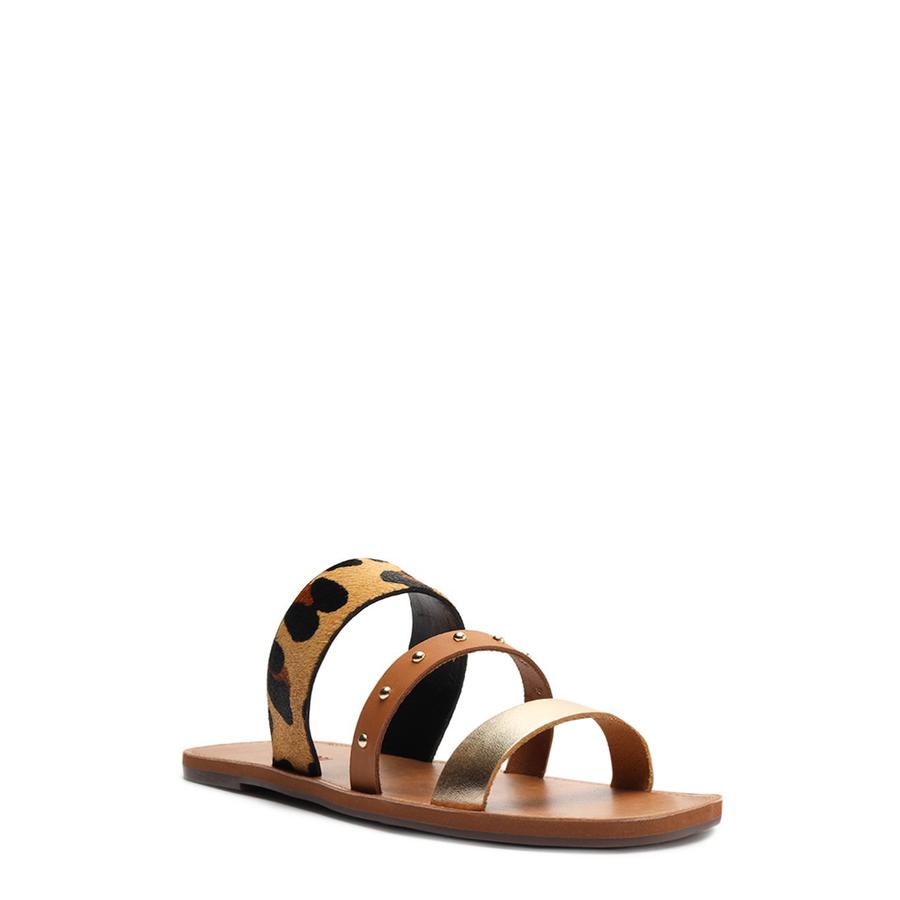 RASTEIRA ATANADO METAL / ANIMALE OURO / CUOIO / LEOPARD