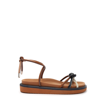 RASTEIRA ECO NAPA WHITE / NAVY / CUOIO