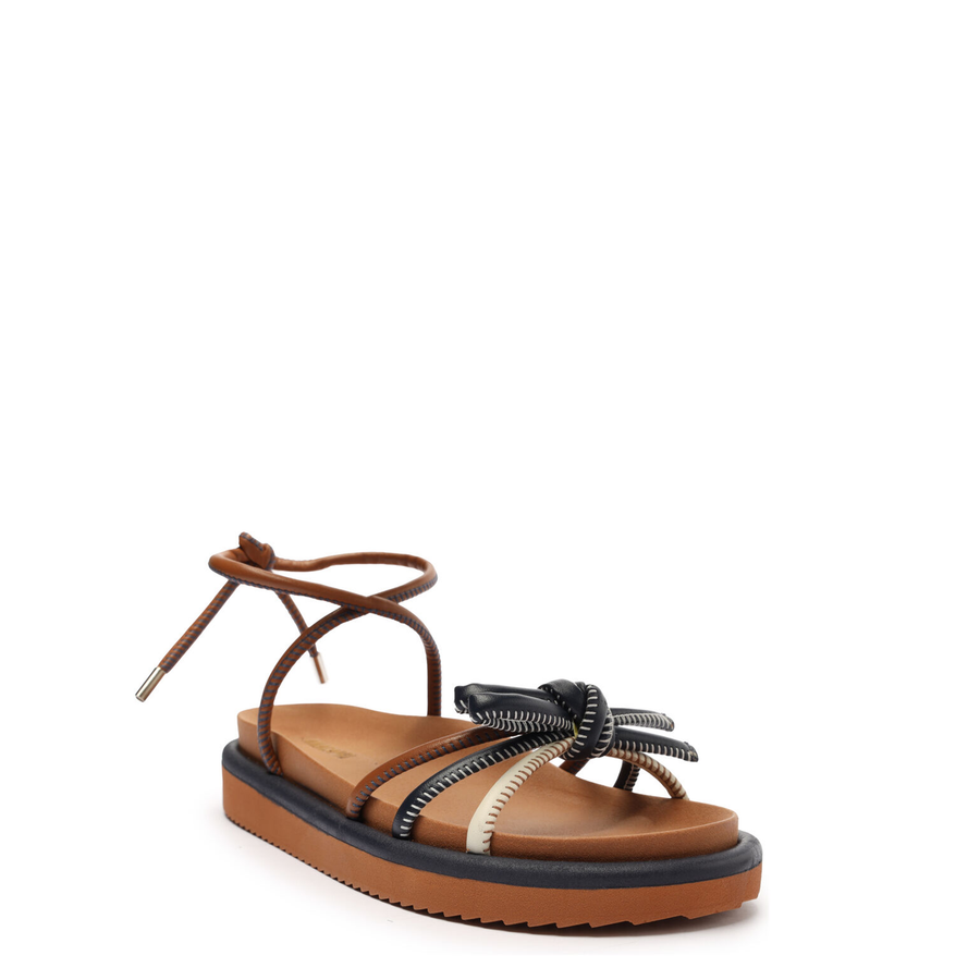 RASTEIRA ECO NAPA WHITE / NAVY / CUOIO